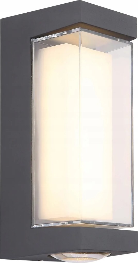 Plixon Led fali lámpa 12W antracit IP54 homlokzati teraszra