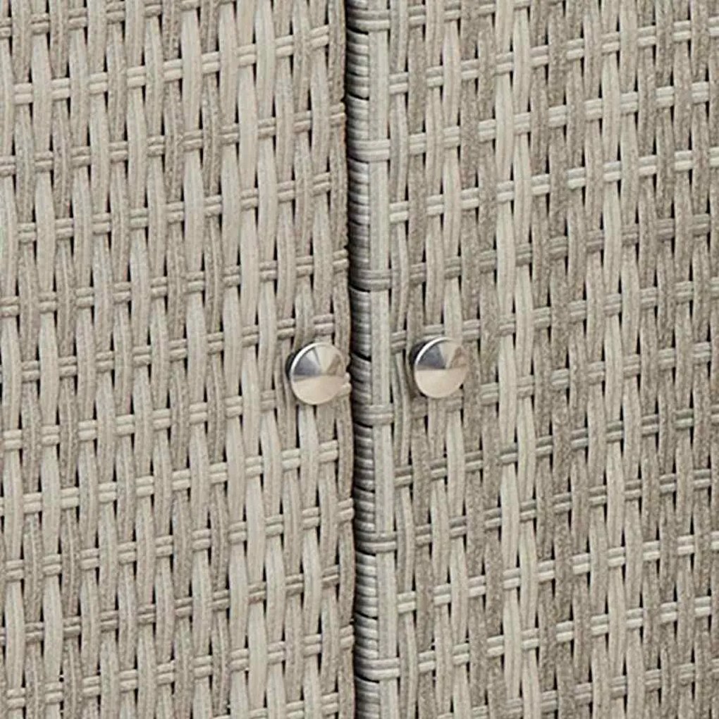 Tárolószekrény tárolóval Világosszürke 100 x 36 x 102 cm Rattan