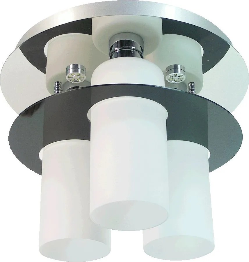 PREZENT 69044 MACAO Modern Mennyezeti Lámpa Króm, Füstös, Opál E27, LED IP20