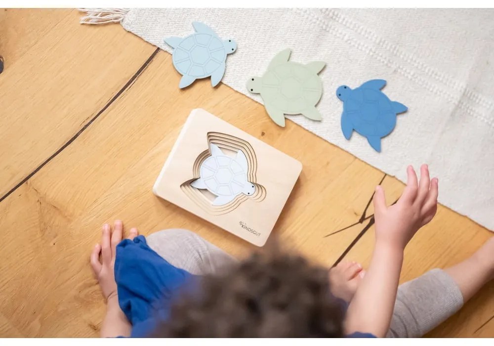 Fa formabeillesztős puzzle Turtle – Kindsgut