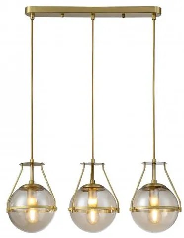 Lámpa Mennyezeti lámpatest DROP 3 , 6335, AC220-240V, 50/60Hz, 3*E14, max.25W, átmérő 68 cm, arany