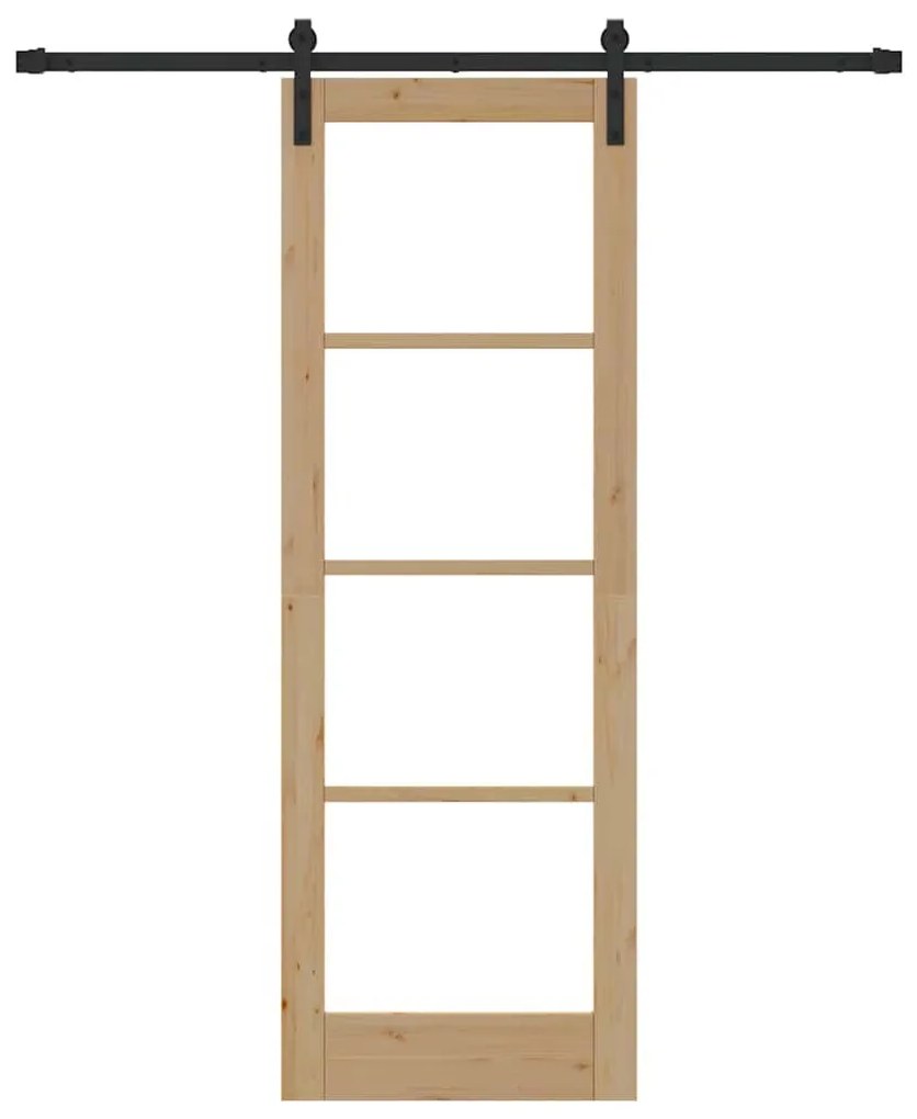Csúszó ajtó ORKDAL Barna 73.5 x 211 cm Tömör fenyőfa