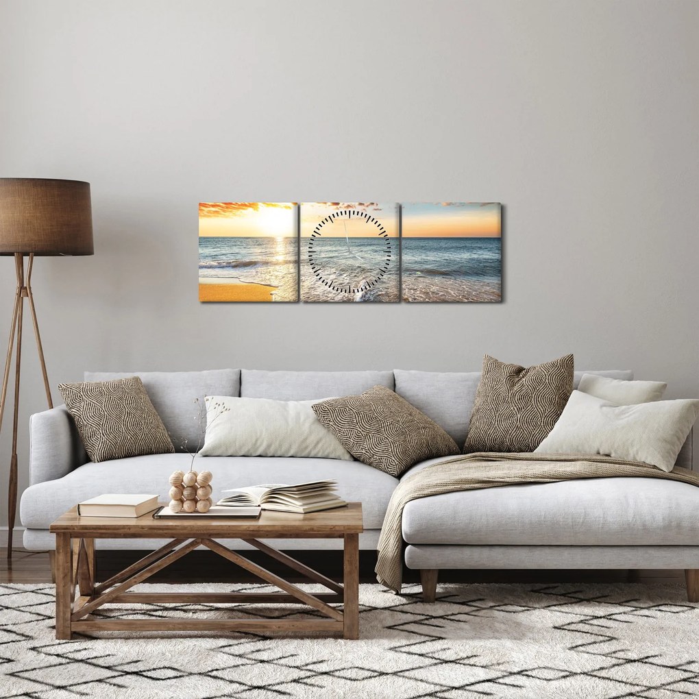 Kép - Napfelkelte (órával) (90x30 cm)