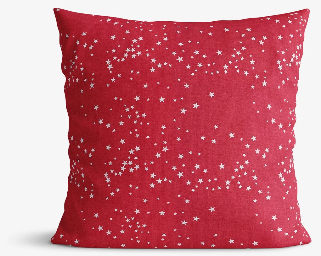 Goldea karácsonyi párnahuzat valencia - csillagok piroson 40 x 40 cm