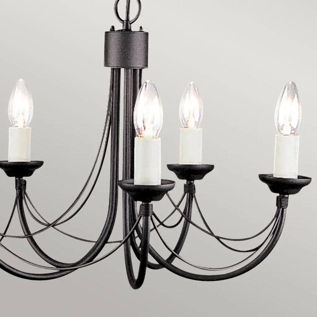 Elstead Lighting CARISBROOKE CB5-BLACK Csillár 5x60W/E14