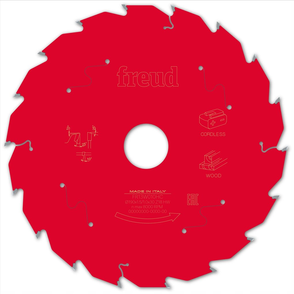 Freud Fa rétegelt lemez fűrész 190x30x18Z hosszirányú vágás
