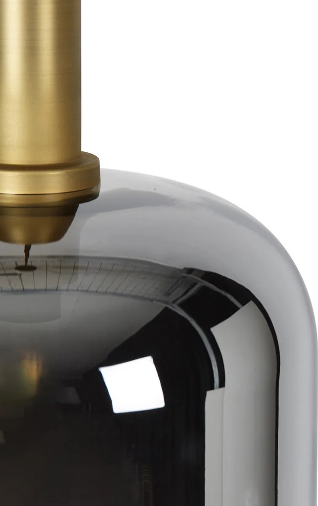 Függőlámpa fekete arannyal és füstüveggel, PUCC izzóval - Zuzanna