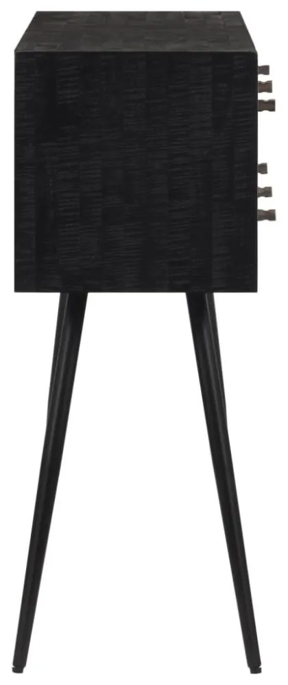tömör újrahasznosított tíkfa tálalóasztal fiókkal 116x30x76 cm