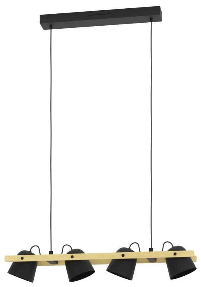 EGLO 900883 HORNWOOD Többágú Függesztett Lámpa Barna, Fekete LED IP20