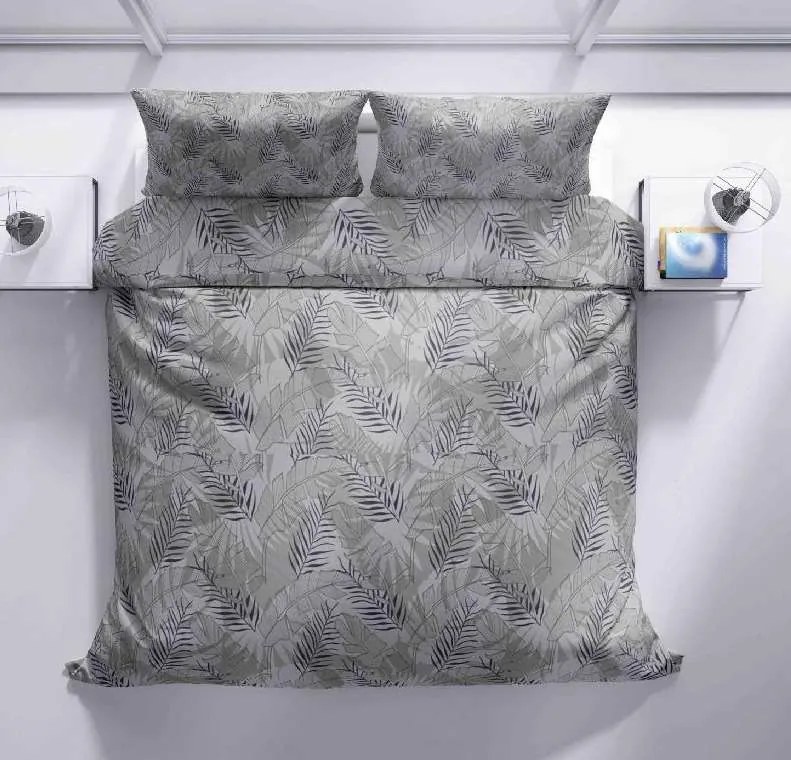 Pamut ágyneműhuzat FLOERIUM szürke Ágyneműhuzat mérete: 70 x 90 cm | 140 x 200 cm