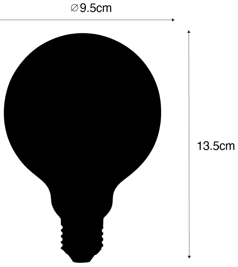 5 darabos E27 3 lépésben szabályozható LED izzó készlet G95 matt 5W 550 lm 2700K