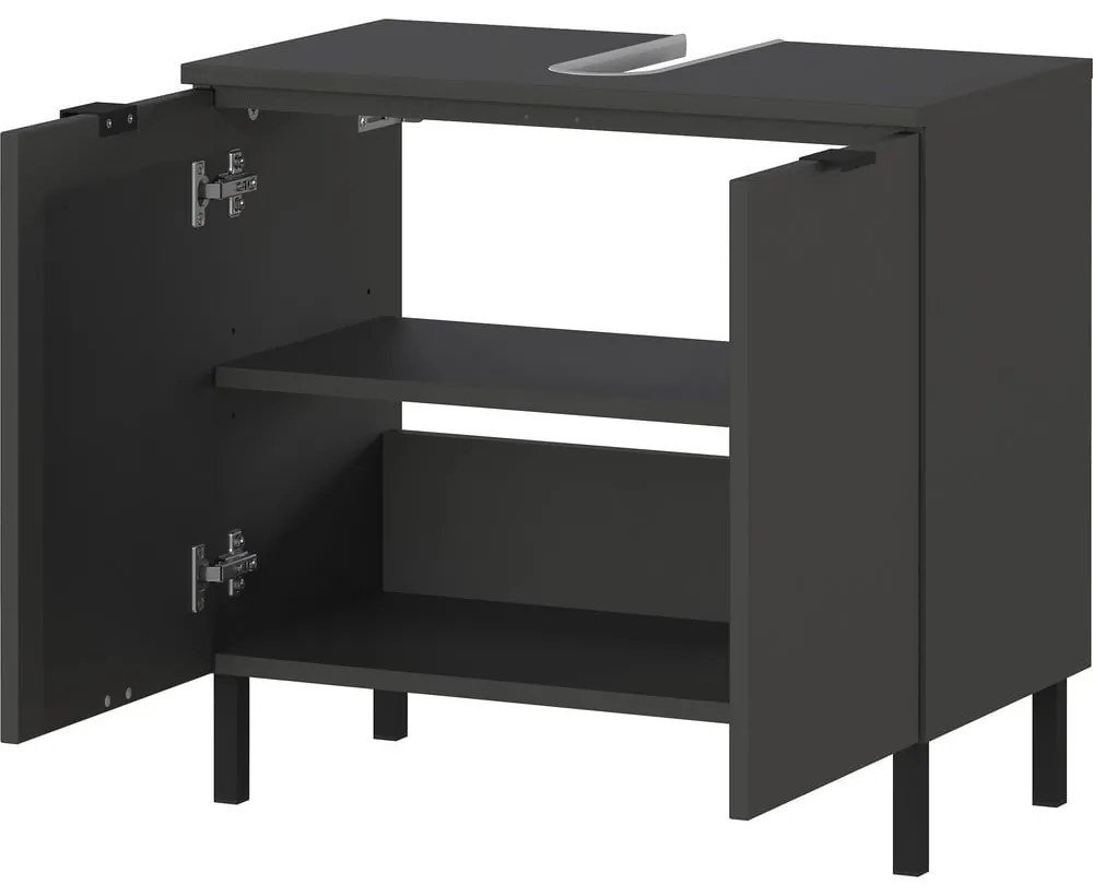 Antracitszürke fürdőszoba bútor szett Arcena – Germania