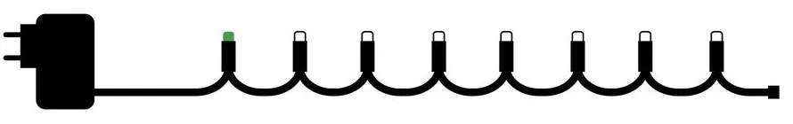 Konnektorhoz csatlakoztatható fényfüzér izzók száma 40 db-os hosszúság 390 cm Easy-Line – Sirius