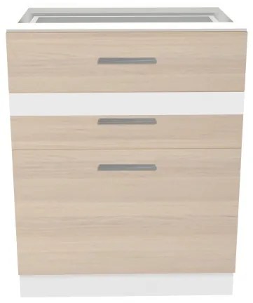 Salandra háromfiókos alsó konyhaszekrény IC 60 Cappuccino N