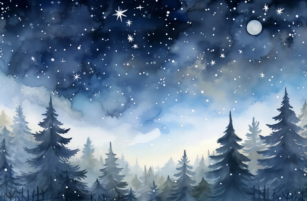 Poszter 91,5x60cm Rejtélyes erdő alkonyatkor