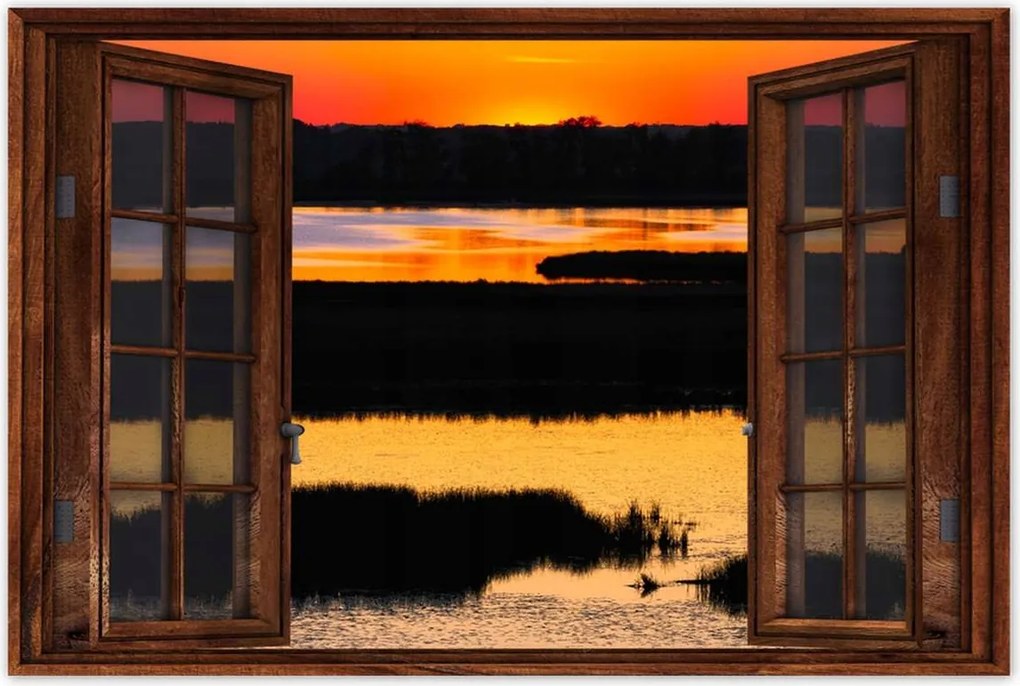 Poszterek 90x60 Naplemente tó