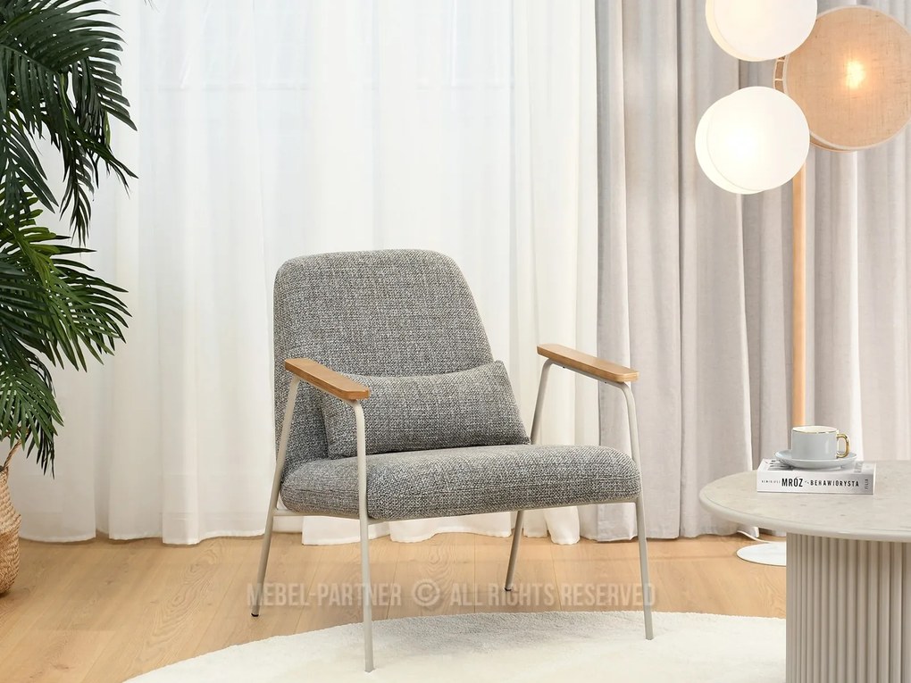 Fotel Elba (szürke bézs + tölgy). 1110001