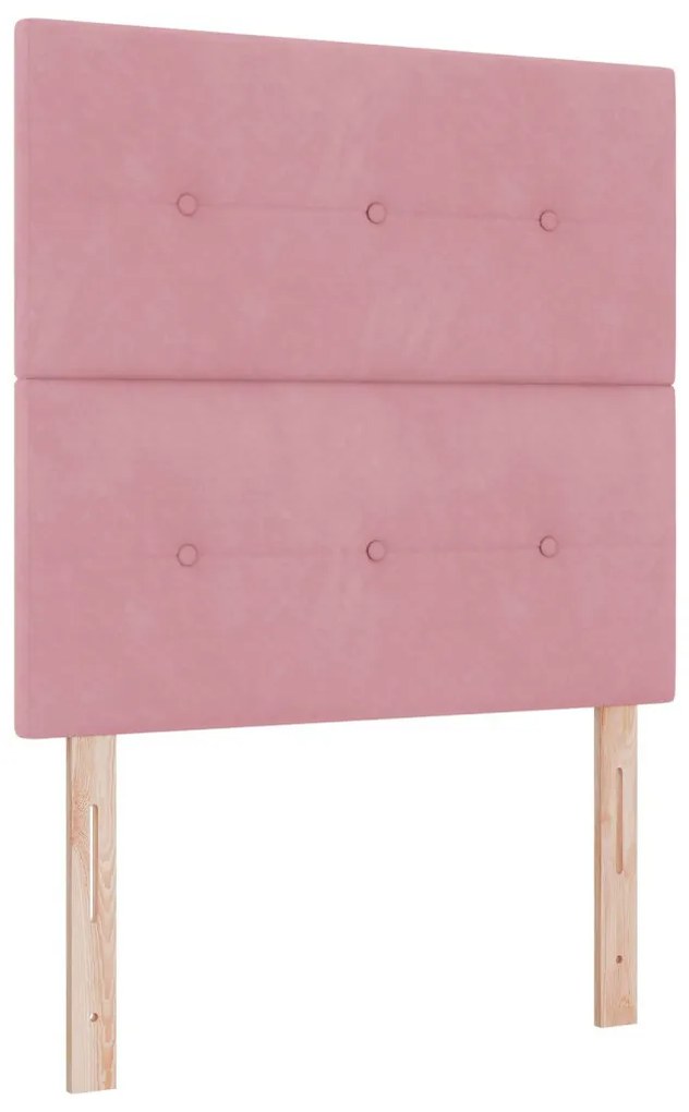 Fejtámla Gombos Rózsaszín 80 cm Bársony