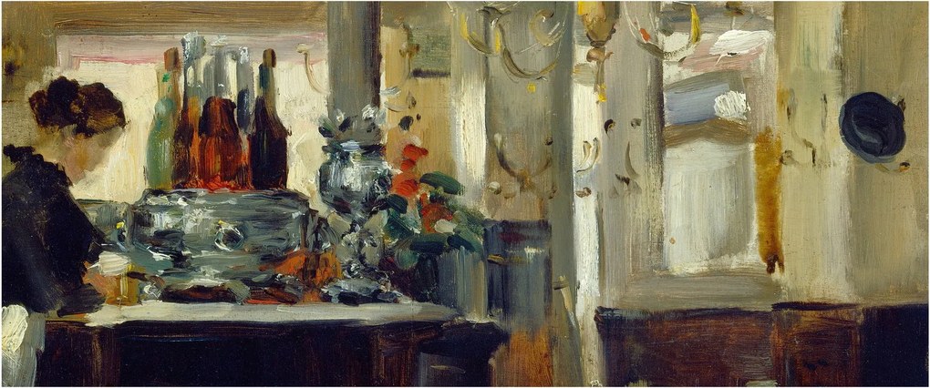 Kép - Style of Edouard Manet, Bon Bock Cafe, reprodukciók (120x50 cm)