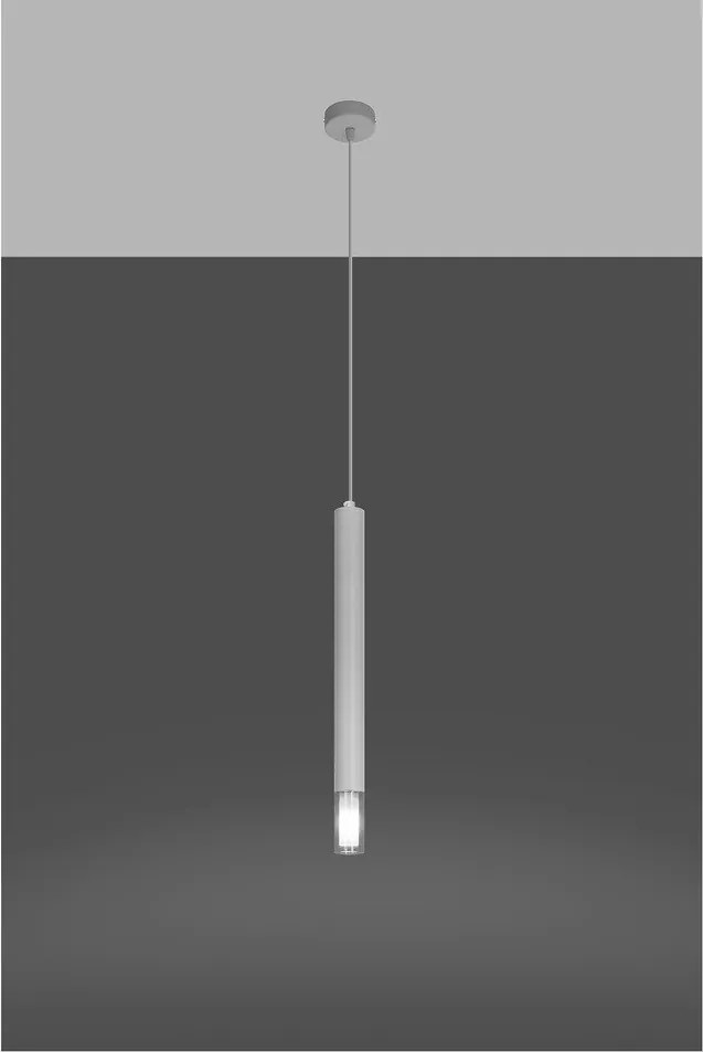 Fehér fém függőlámpa ø 8 cm Vittoria – Sollux