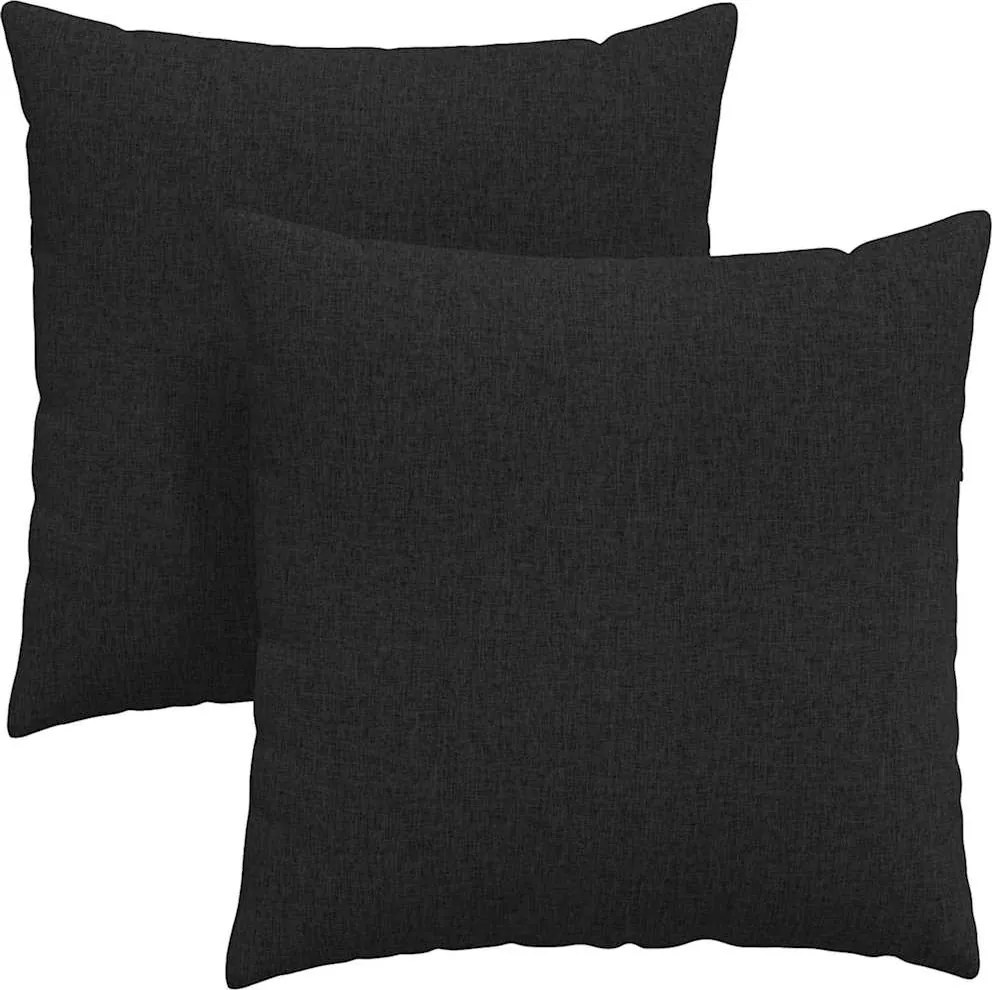 vidaXL Kanapé párnák 2 pcs Fekete 60 x 60 cm szövet