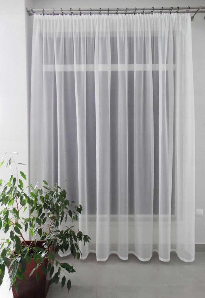 Mg Függöny Rimmon fátyol mintás dombornyomott Ecru 300cm magas lengyel 0,5m