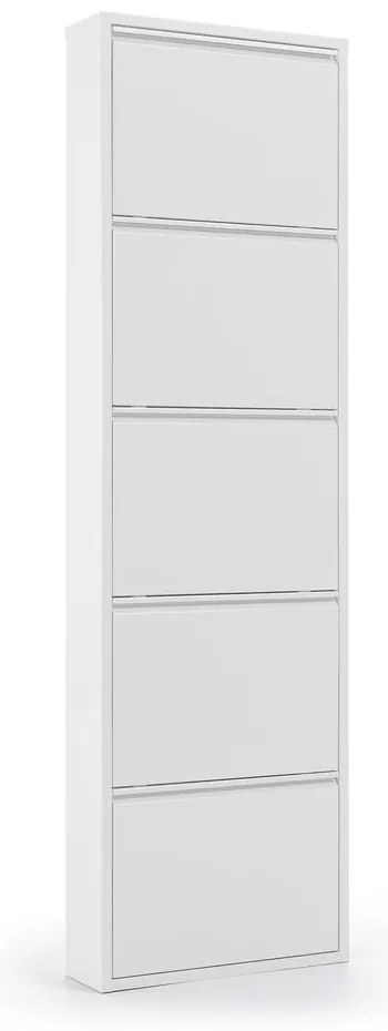 Fehér fém billenő ajtós cipőtartó 50x169x15 cm Ode – Kave Home