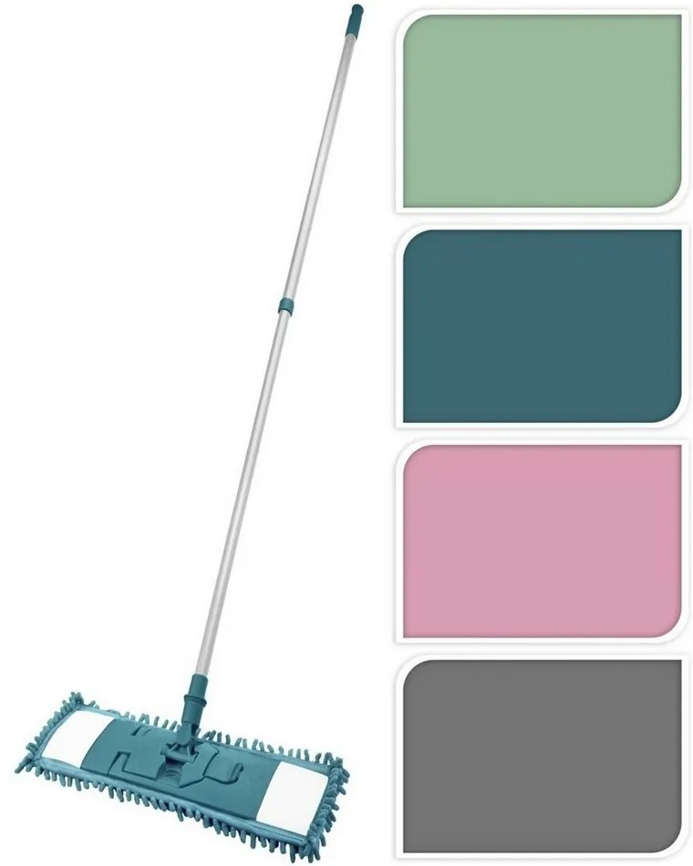 Ultra Clean padlómop teleszkópos rúddal, zöld