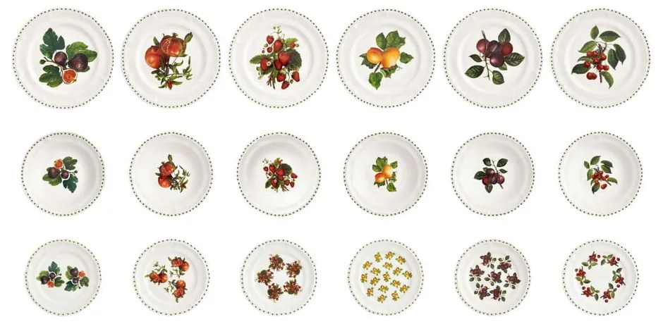 Le Primizie 18 db-os porcelán tányér készlet - Brandani