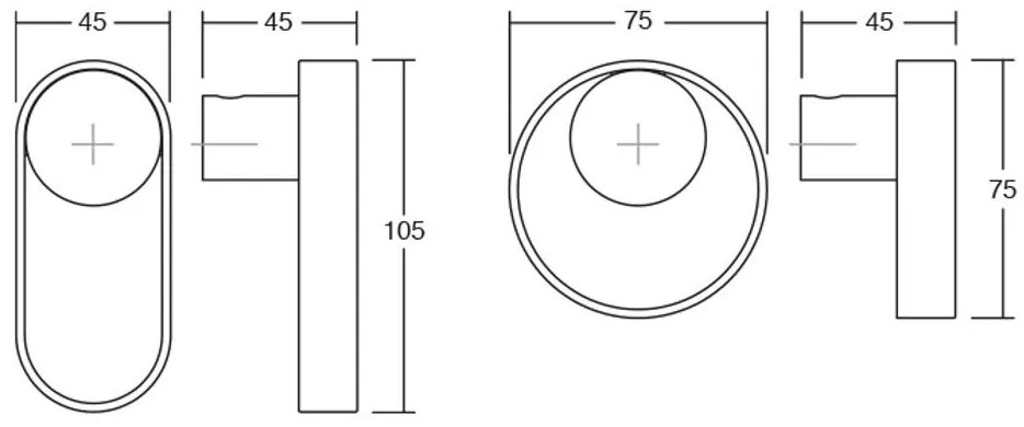 Fogas Viefe ORBIT 45mm, fém, fekete + csiszolt arany EI