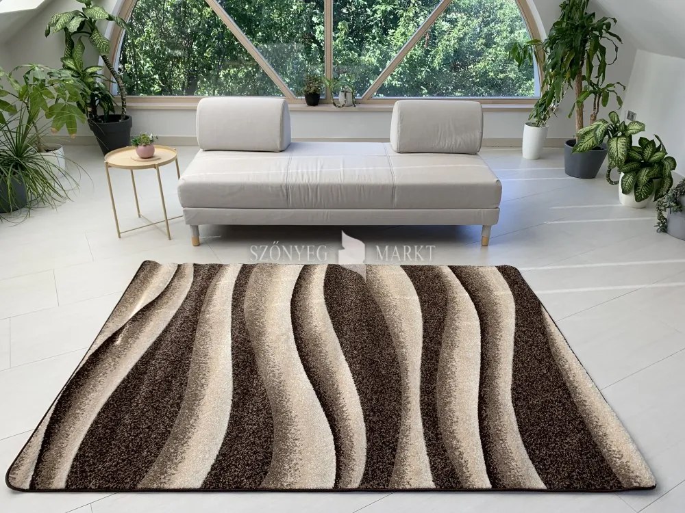 Comfort 6885 barna modern szőnyeg 80 cm-es szett