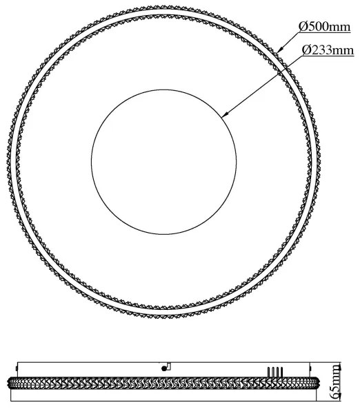 Globo 48563-40S - LED dimmelhető mennyezeti lámpa SHIRLEY 40W/230V 2700–6500 K átm. 50,5 cm + távirányító