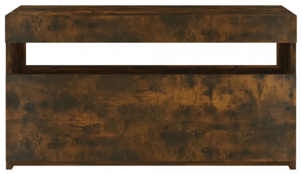 füstös tölgy színű TV-szekrény LED-világítással 75 x 35 x 40 cm