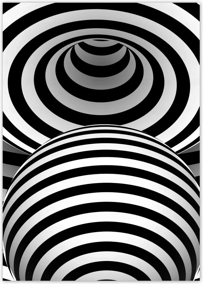 Poszterek A5 Pion Absztrakt fekete-fehér