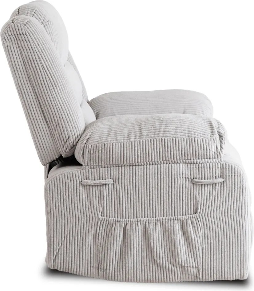 Fotel Rozkładany ARTURO Szary Sztruksowy