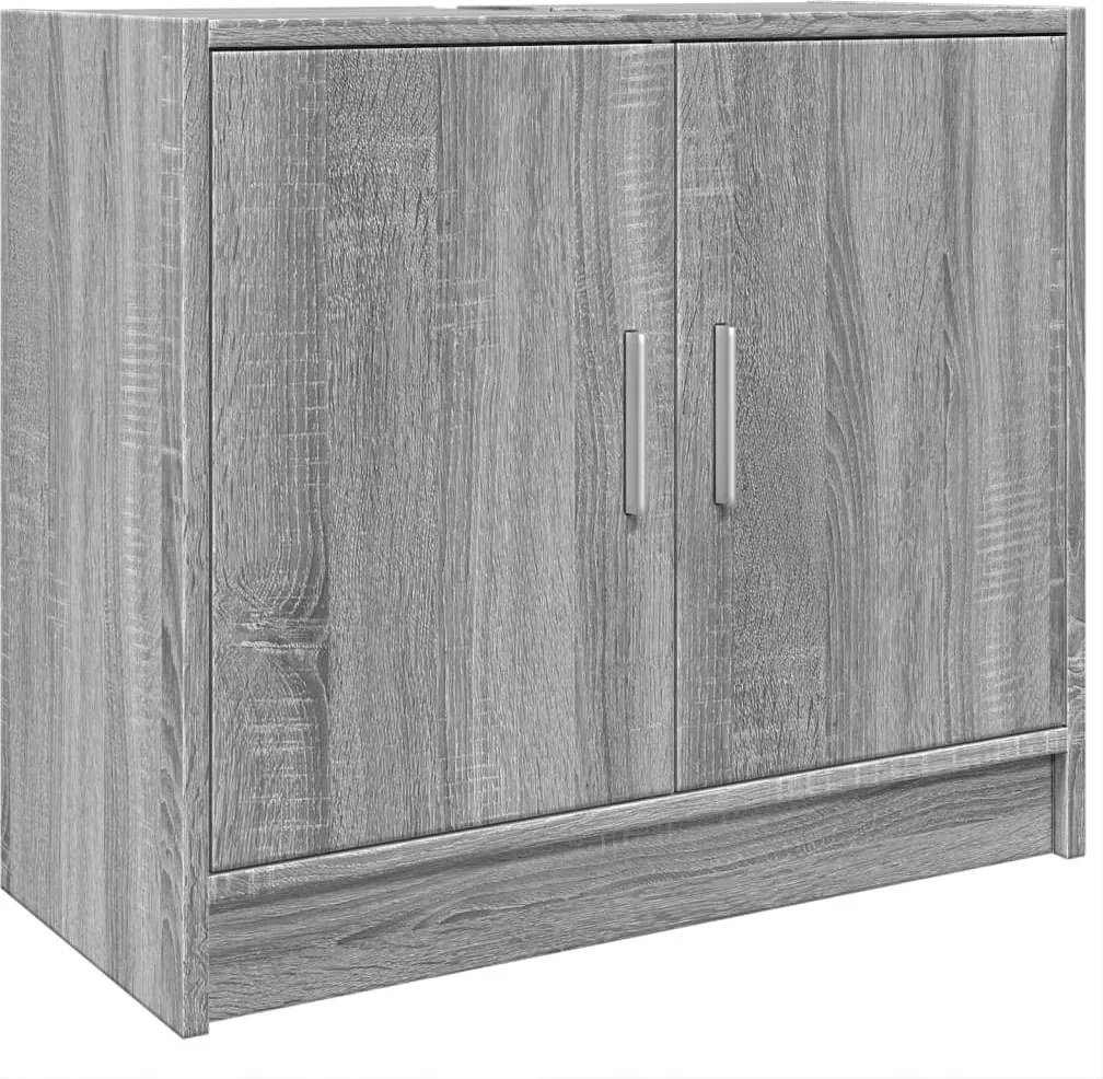 vidaXL szürke sonoma színű szerelt fa mosdószekrény 63 x 29 x 55 cm