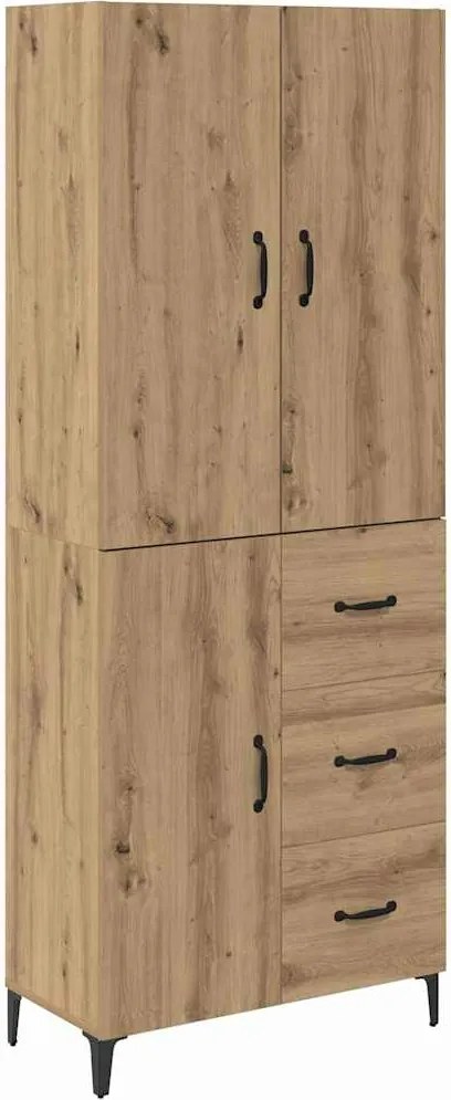 vidaXL Magasfiú fiókkal Artisan tölgy 69,5 x 34 x 180 cm Faanyag