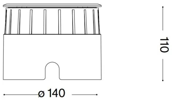 Ideal Lux- LED Taposólámpa FLOOR LED/12W/230V átm. 14 cm CRI 90 IP67 króm