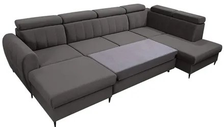 Sarokkanapé U Potazuro XL (sötétszürke) (tárolóhellyel) (B). 1104951