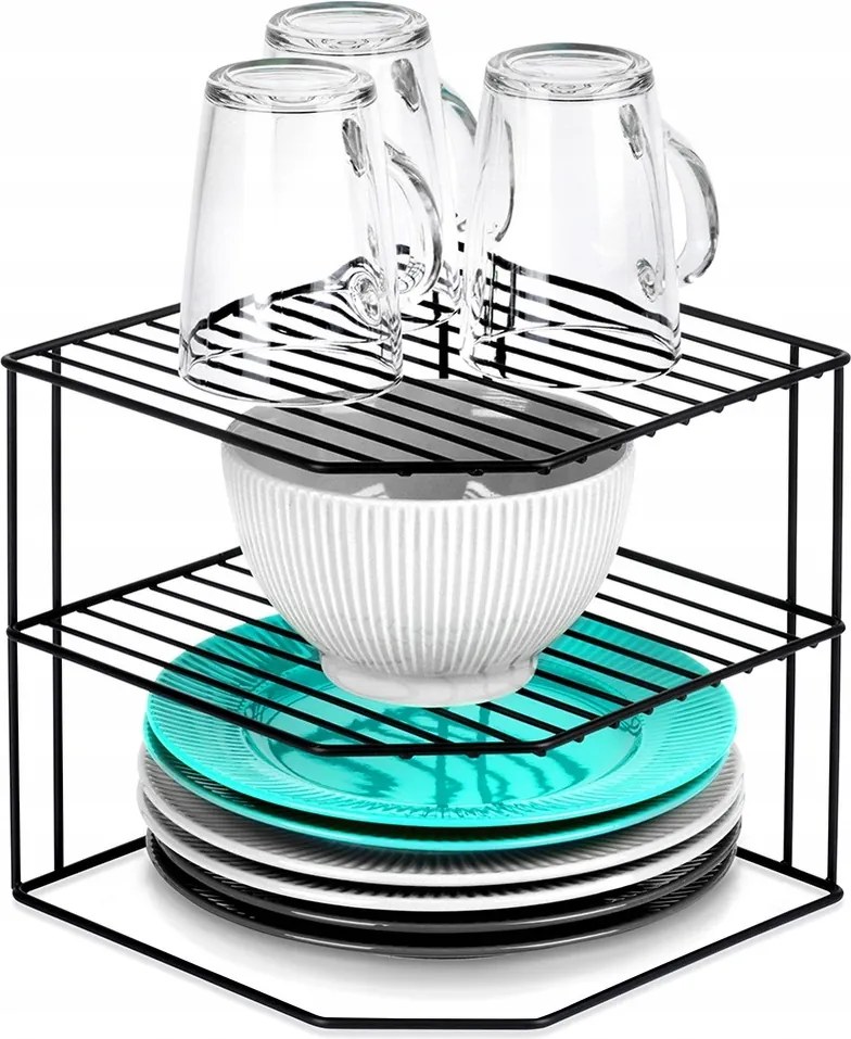 Konyhai Polc Fém Fekete Loft Kiegészítők Szekrény