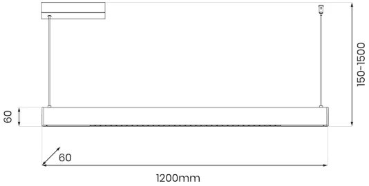 LED csillár LINEA, kábellel függesztett, 36W/230V, 3000/4000/5700K, CRI 90, arany