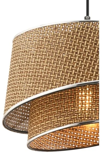 BARETTE kábeles csillár 1xE27/60W/230V barna/fényes króm