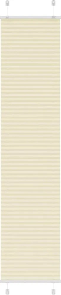 vidaXL pliszírozott redőny krém 40x200 cm szövetszélesség 39,4 cm