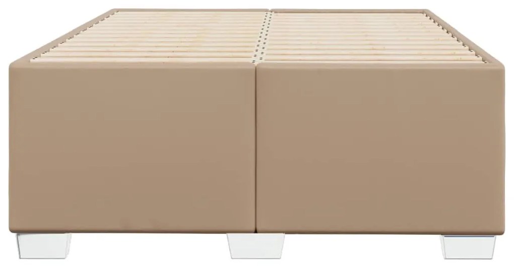 cappuccino színű műbőr ágykeret 120 x 200 cm