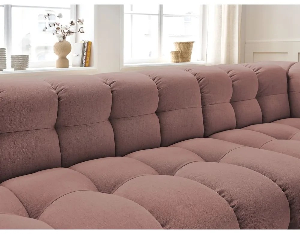 Világos rózsaszín sarokkanapé (jobb oldali) Cloud – Bobochic Paris