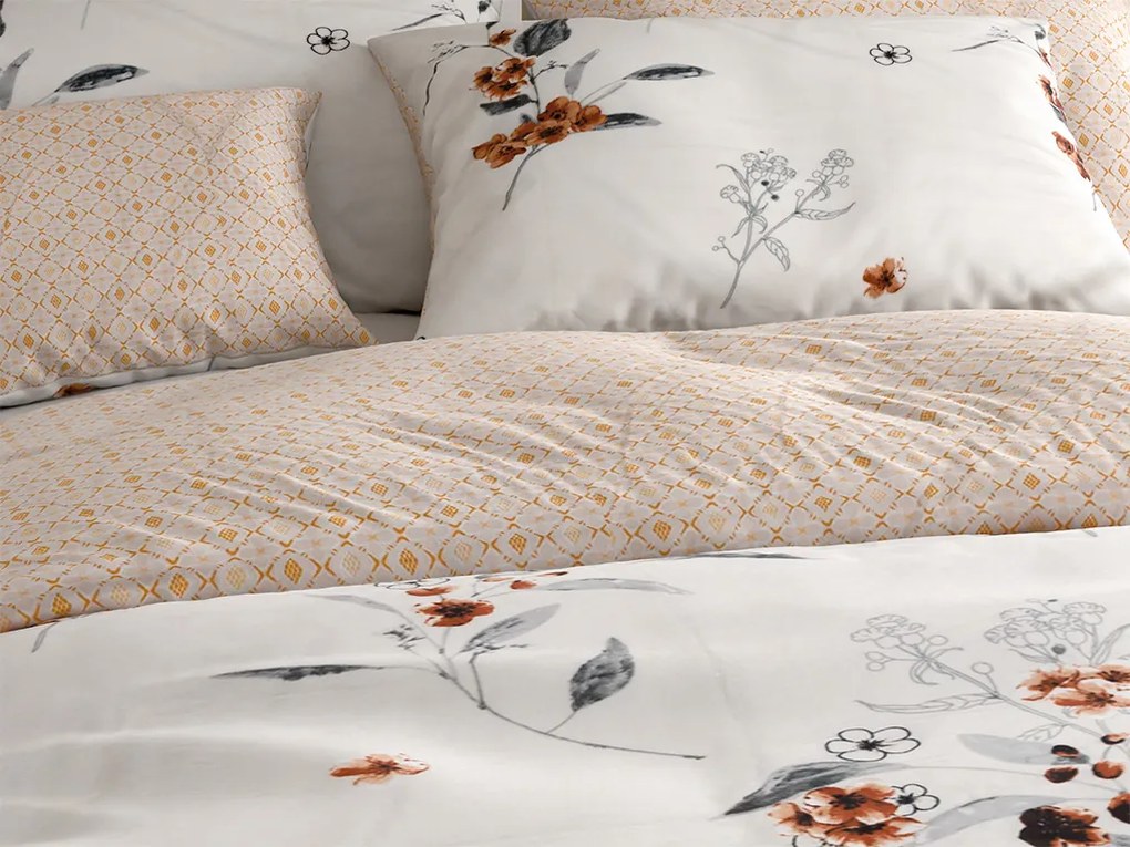 Kétoldalas ágynemű DUO SENSE SOFIRA krémszínű + párnahuzat 40x50 cm AJÁNDÉKBA Ágyneműhuzat mérete: 70 x 90 cm | 140 x 200 cm