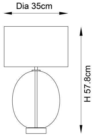 Endon 99292 - Fényerőszabályozható asztali lámpa KELDA 1xE27/10W/230V krémszínű/arany