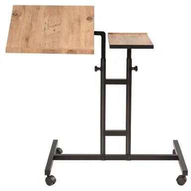 Állítható GLEN asztal 87x67 cm barna/fekete