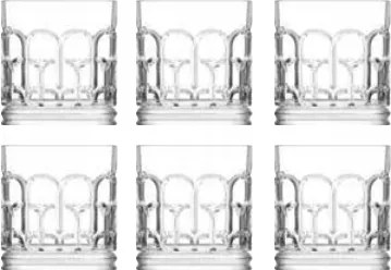 Lav Archie Whisky-, ital- és vízivó pohár készlet, 6 darabos, 370 ml-es