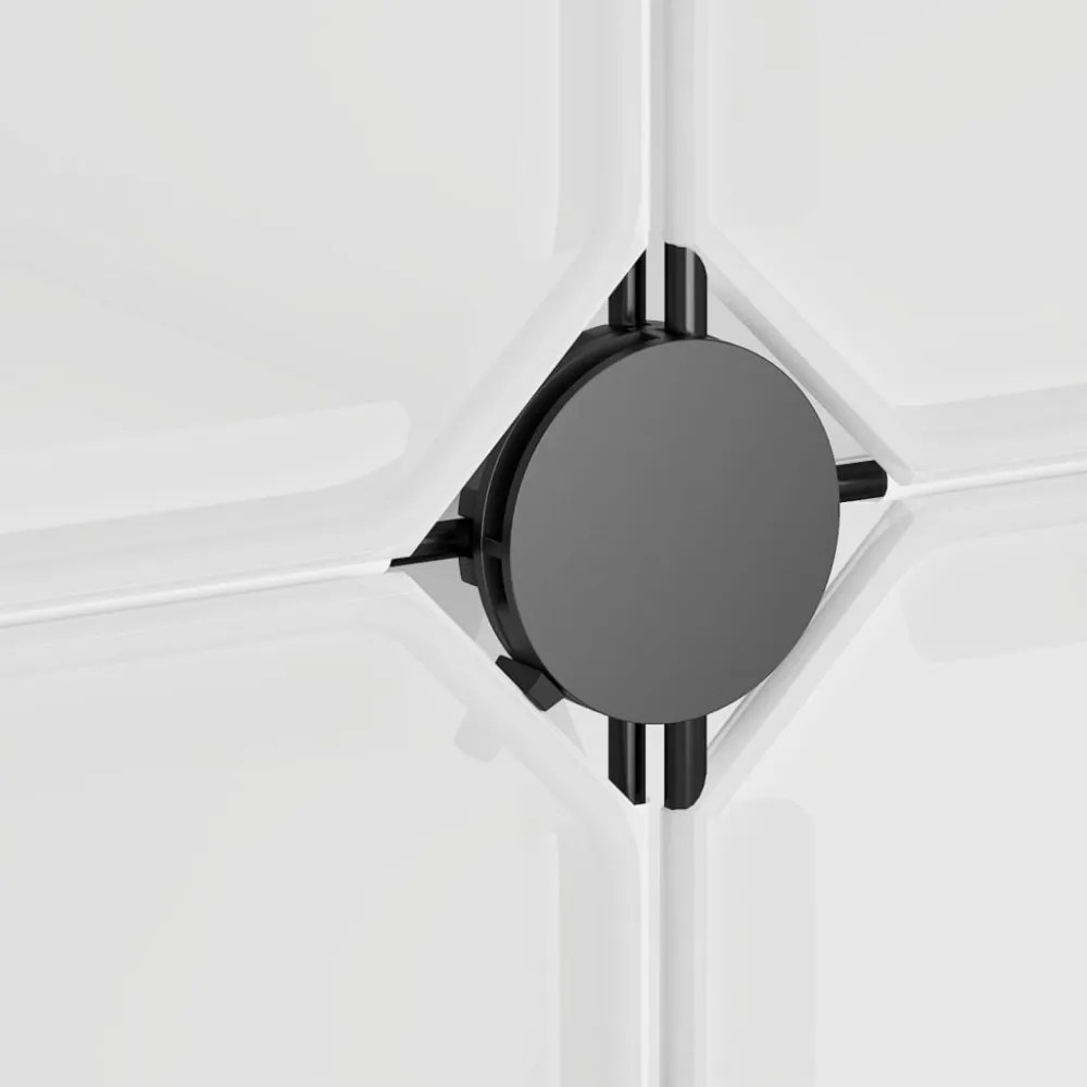 átlátszó PP tárolókocka-rendszerező 12 kockával és ajtókkal